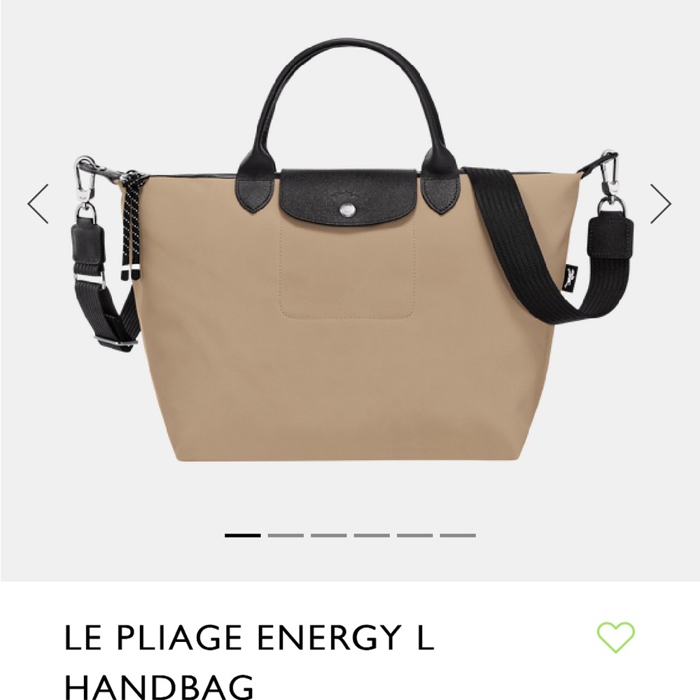 Longchamp Le Pliage Energy L Handbag in Beige and Black